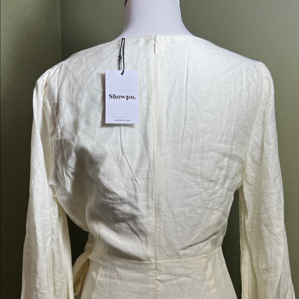 NWT Cream Wrap Dress - Picture 5 of 5